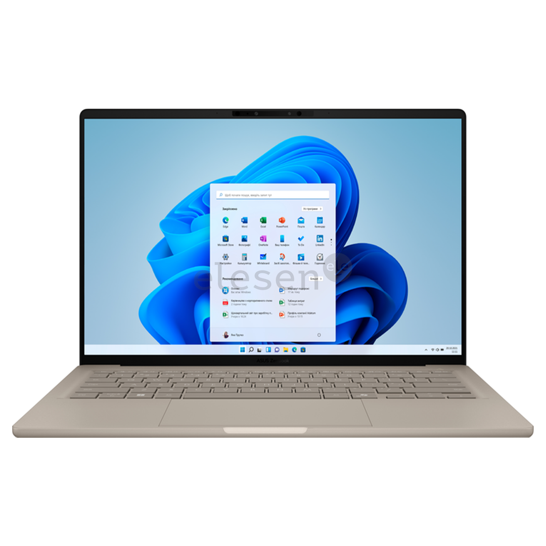 Asus Zenbook A14, 14'', OLED, X, 16 GB, 512 GB, ENG, zabriskie beige - Notebook