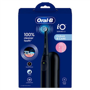 Braun Oral-B iO2, kelioninis dėklas, juodas - Elektrinis dantų šepetėlis