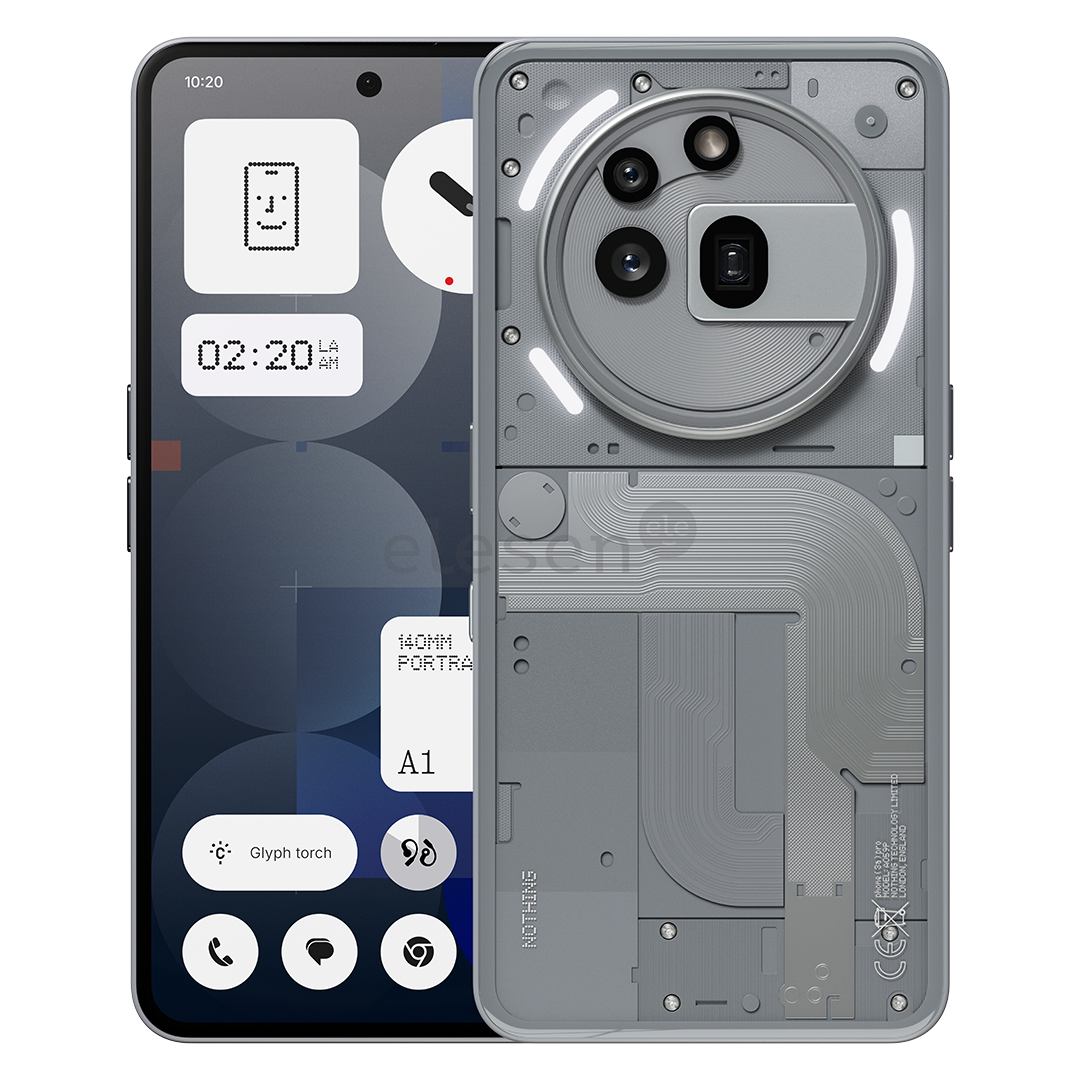 Nothing Phone (3a) Pro, 12 GB, 256 GB, pilkas - Išmanusis telefonas