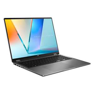 Asus Vivobook 16 Flip OLED, 16'', 3K, OLED, 120 Hz, Ultra 7, 16 GB, 1 TB, ENG, matte gray - Notebook