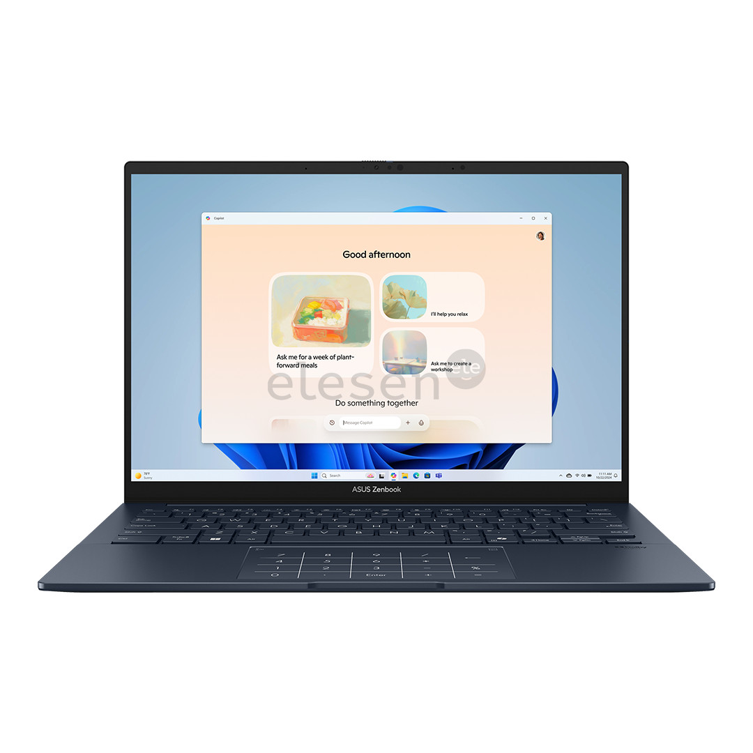 Asus Zenbook 14 OLED, 14'', 3K, OLED, 120 Hz, Ultra 7, 32 GB, 1 TB, ENG, mėlynas - Nešiojamasis kompiuteris