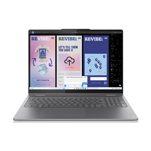 Lenovo Yoga 7 2-in-1 16ILL10, 16'', OLED, WQXGA+, Ultra 7, 32 ГБ, 1 ТБ, ENG, серый - Ноутбук 83JT000PNT