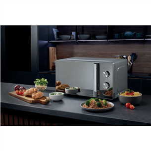 Hisense, 20 л, 700 Вт, зеркальный/серый - Микроволновая печь