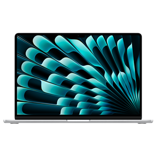 Apple MacBook Air 15 (2025), M4, 10C/10C, 16 GB, 256 GB, ENG, silver - Nešiojamas kompiuteris MW1G3ZE/A