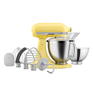 KitchenAid Artisan "Color of the year 2025 - Butter", 4.7 L / 2.8 L, 300 W, geltonas - Virtuvinis kombainas 5KSM195PSEBT