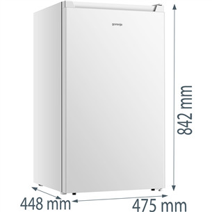 Gorenje, 82 L, aukštis 85 cm, baltas - Šaldytuvas