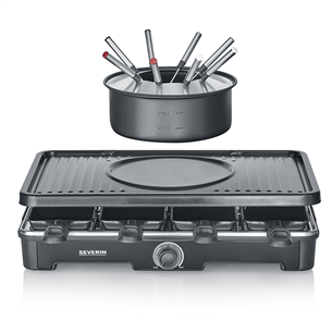 Severin, 1400 W, juodas - Raclette-Fondue komplektas