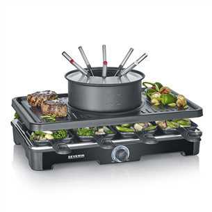 Severin, 1400 W, black - Raclette-Fondue combination