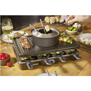 Severin, 1400 W, black - Raclette-Fondue combination