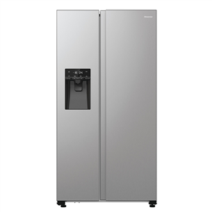 Hisense, NoFrost, 566 L, aukštis 179 cm, pilkas - SBS šaldytuvas RS5P535NTCE