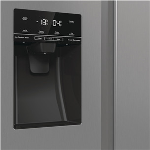 Hisense, NoFrost, 566 L, aukštis 179 cm, pilkas - SBS šaldytuvas