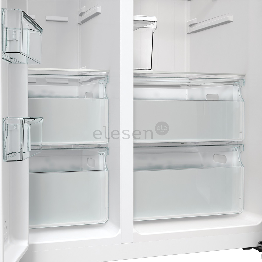 Hisense, NoFrost, 566 L, aukštis 179 cm, pilkas - SBS šaldytuvas