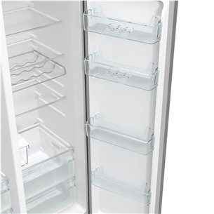 Hisense, NoFrost, 566 L, aukštis 179 cm, pilkas - SBS šaldytuvas