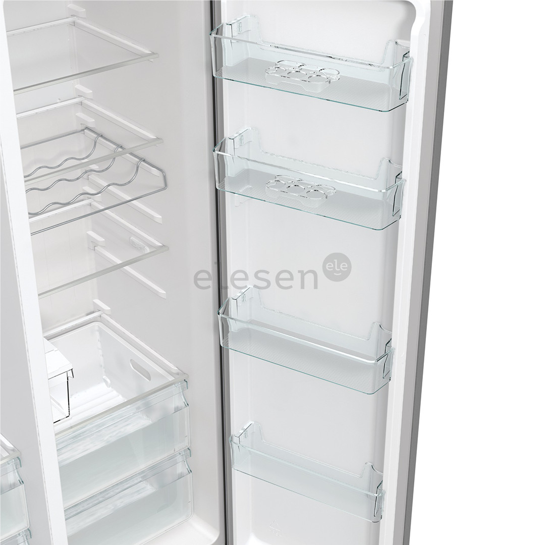 Hisense, NoFrost, 566 L, aukštis 179 cm, pilkas - SBS šaldytuvas