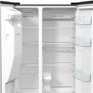Hisense, NoFrost, 566 L, aukštis 179 cm, pilkas - SBS šaldytuvas