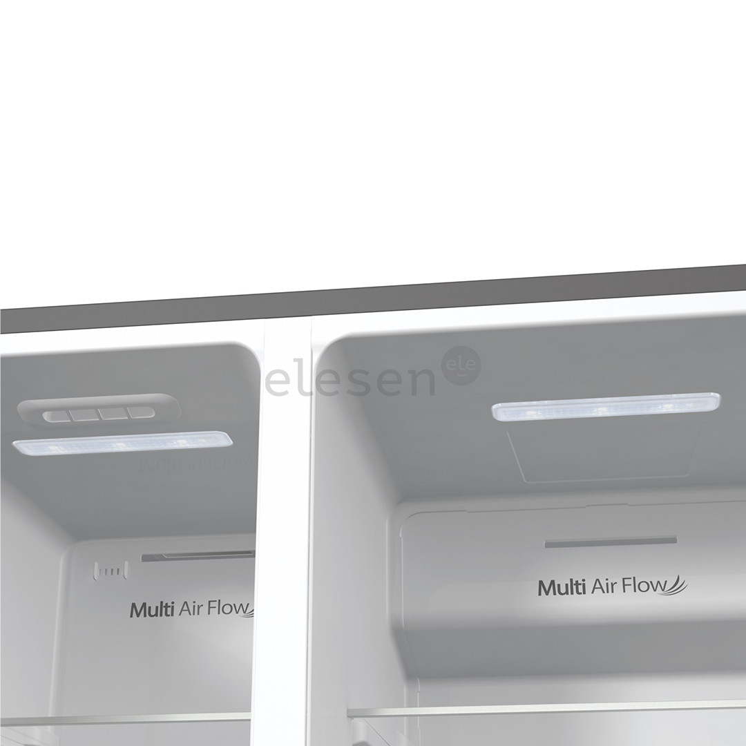 Hisense, NoFrost, 566 L, aukštis 179 cm, pilkas - SBS šaldytuvas