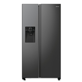 Hisense, NoFrost, 566 L, aukštis 179 cm, juodas - SBS šaldytuvas