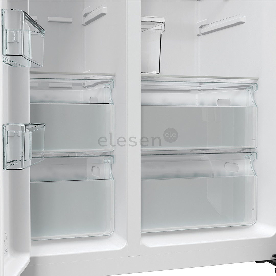 Hisense, NoFrost, 566 L, aukštis 179 cm, juodas - SBS šaldytuvas