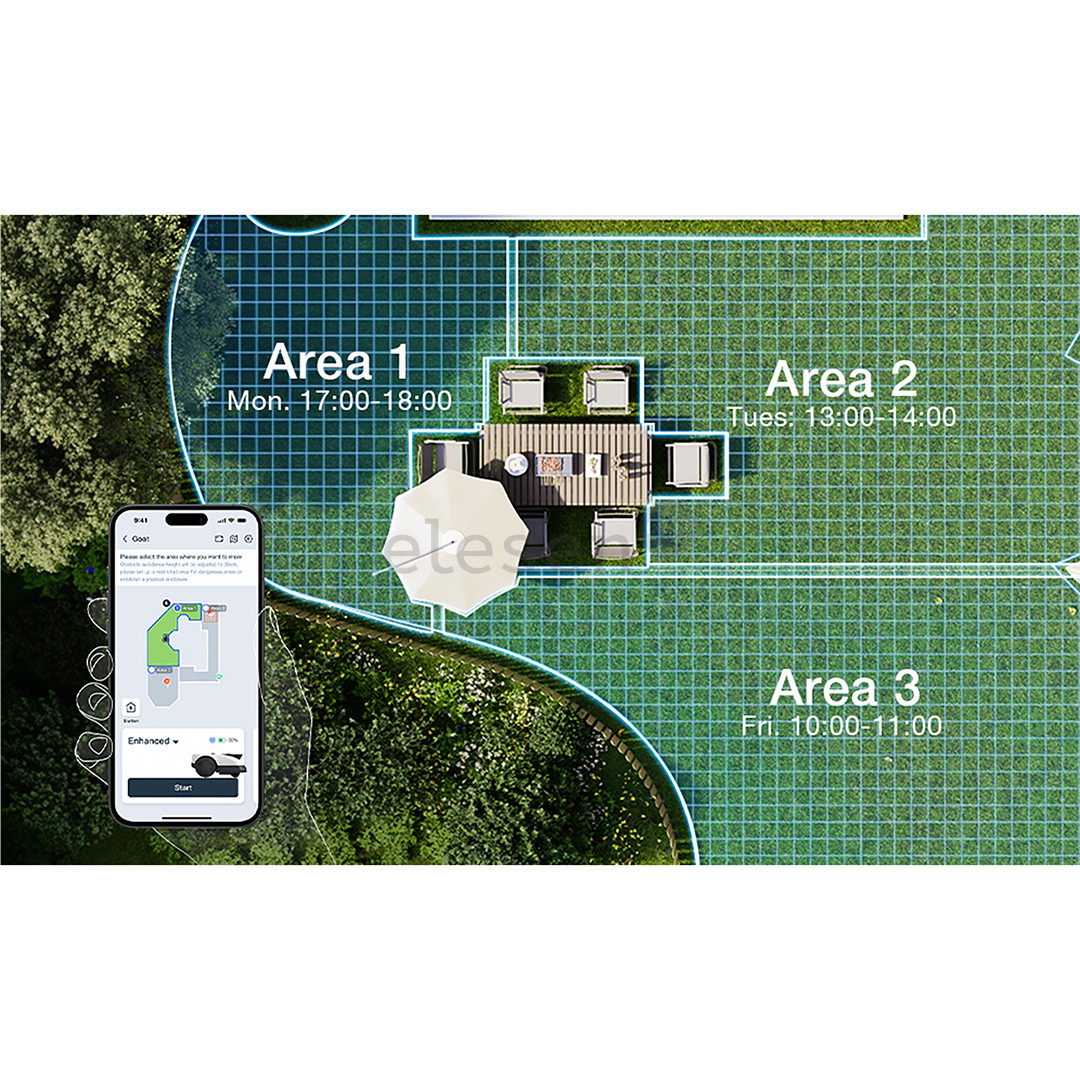 Ecovacs GOAT O500 Panorama, baltas/juodas - Vejos robotas