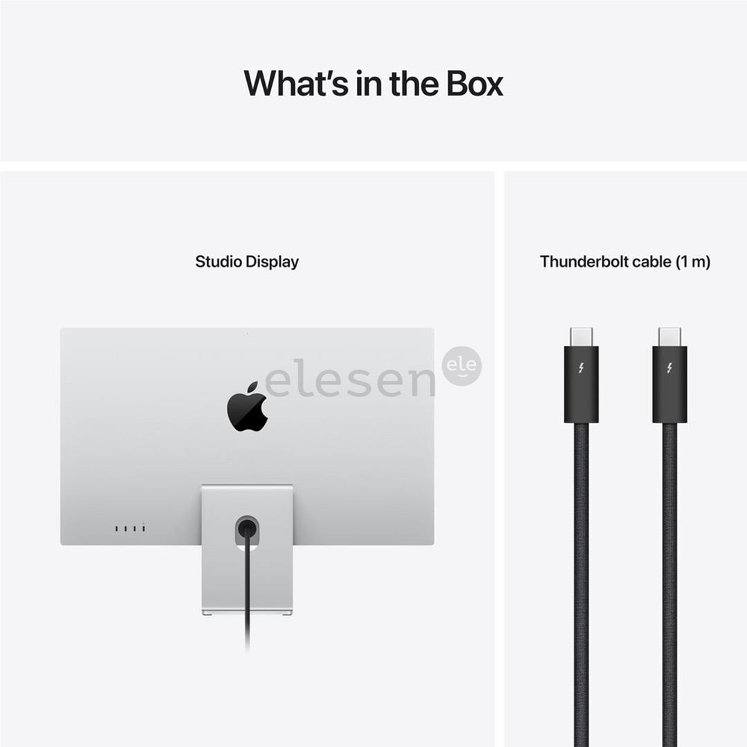 Apple Studio Display,  27", 5K, LED IPS, standard glass, tilt & height adjustable stand, silver - Monitor Item - MK0Q3Z/A