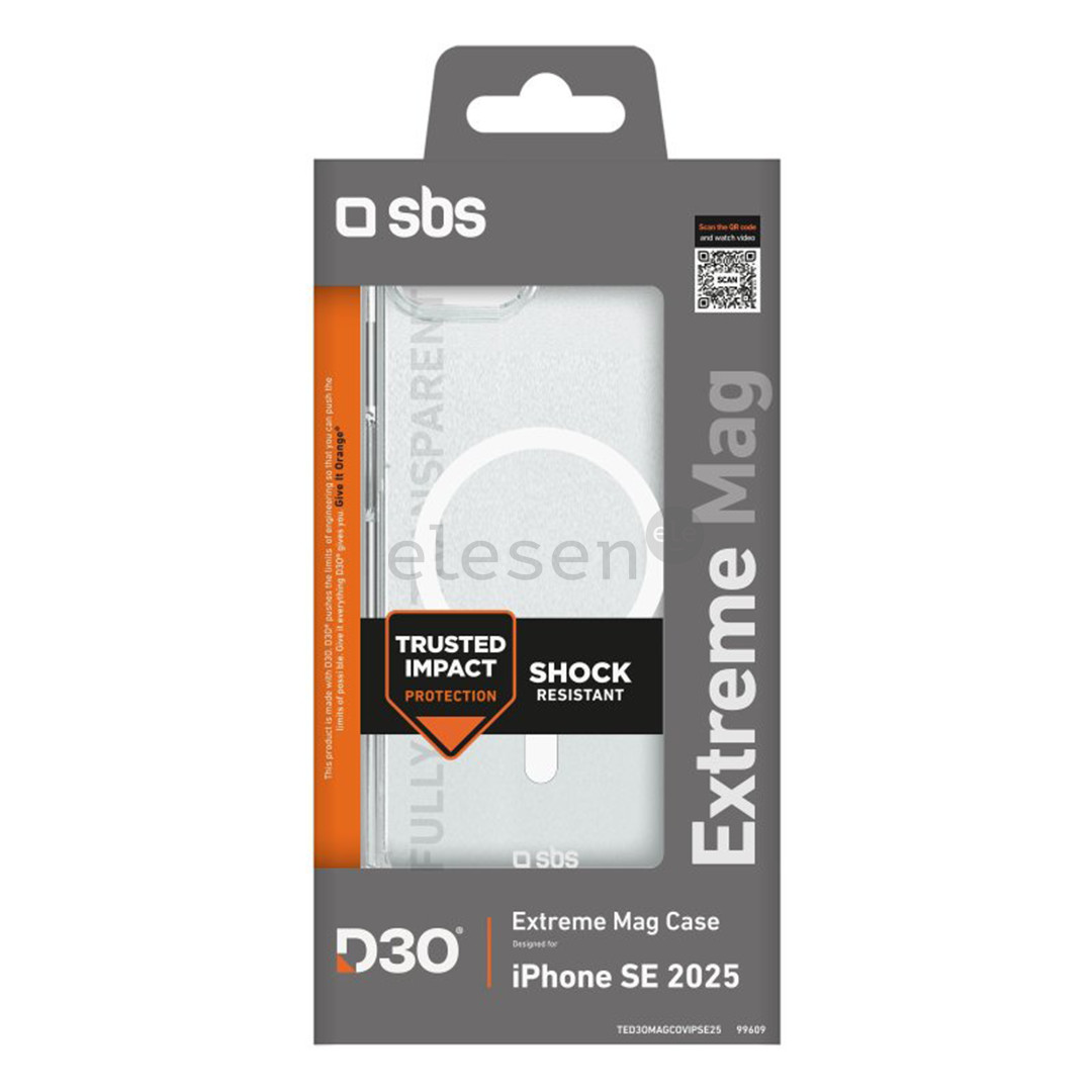 SBS Extrme Mag Case, iPhone 16e, прозрачный - Чехол