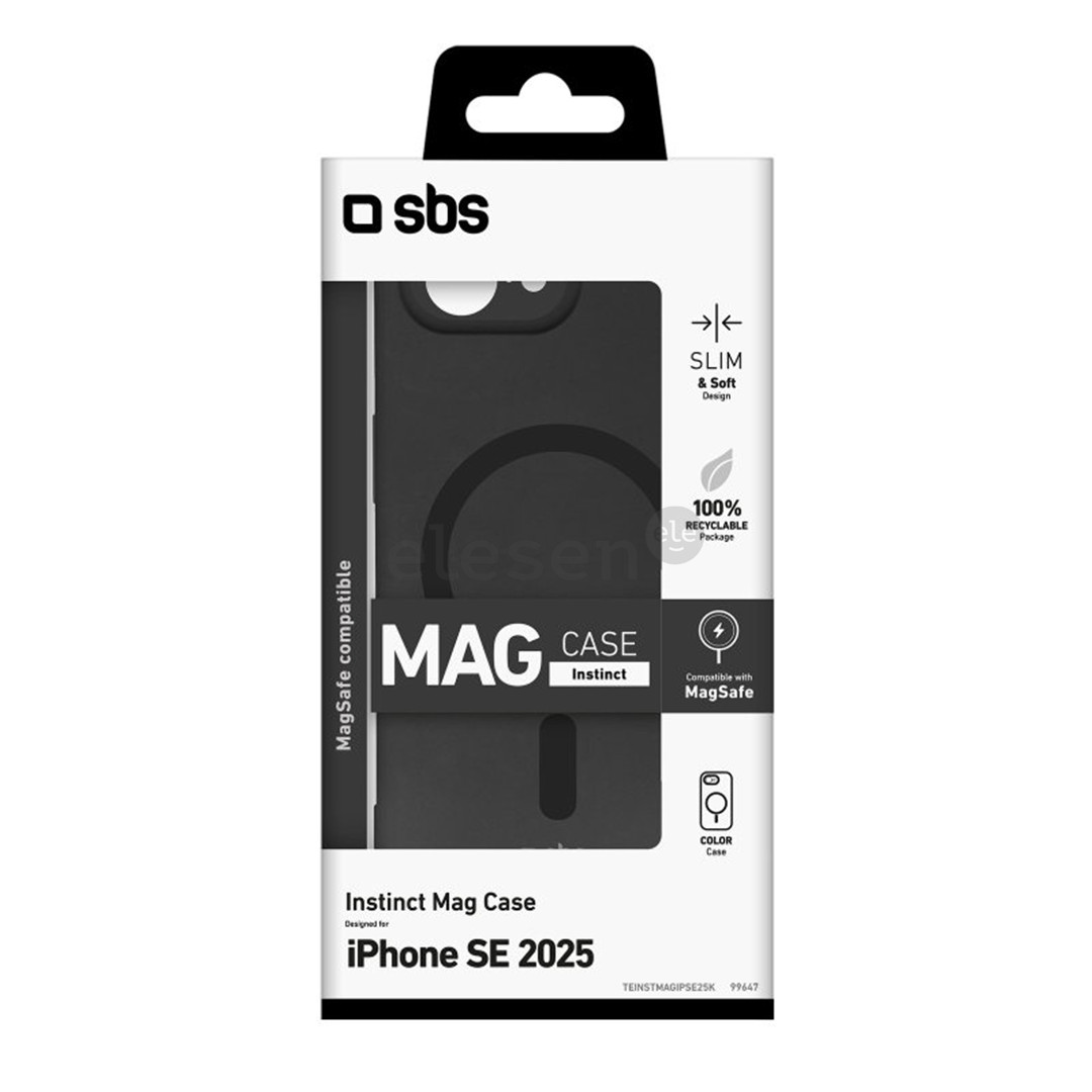SBS Instinct Mag, iPhone 16e, черный - Чехол