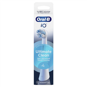 Braun Oral-B UltimateClean, 4 vnt., balti - Dantų šepetėlių antgaliai