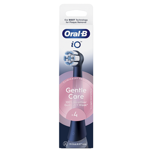 Braun Oral-B iO Gentle Care, 4 vnt., juodi - Dantų šepetėlių antgaliai