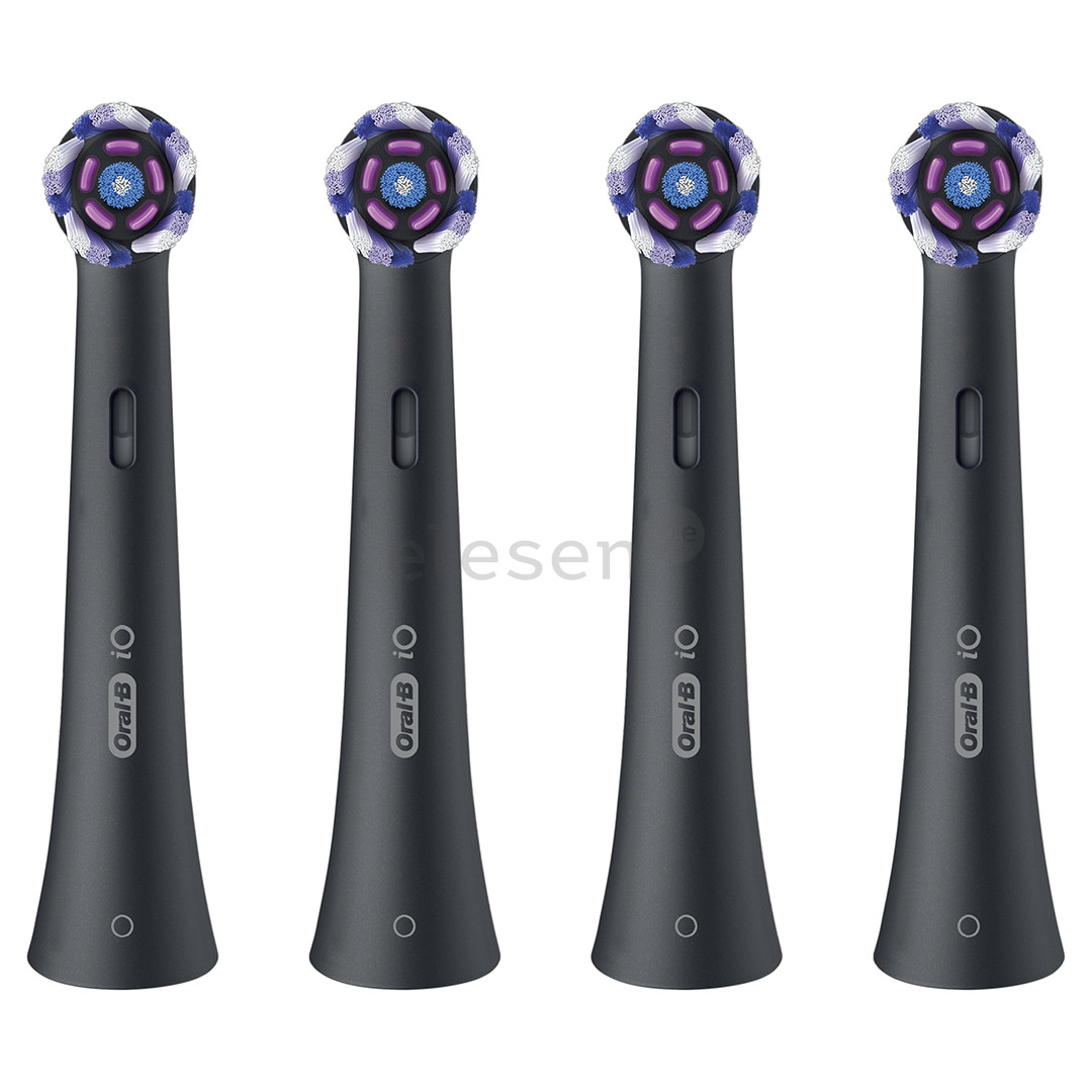 Braun Oral-B Radiant White, 4 vnt., juodi - Dantų šepetėlių antgaliai