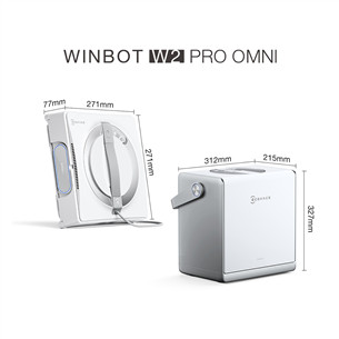 Ecovacs Winbot W2 Pro Omni, baltas - Langų valymo robotas