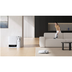 Ecovacs Deebot T30S Combo, wet & dry, baltas - Dulkių siurblys robotas + rankinis dulkių siurblys