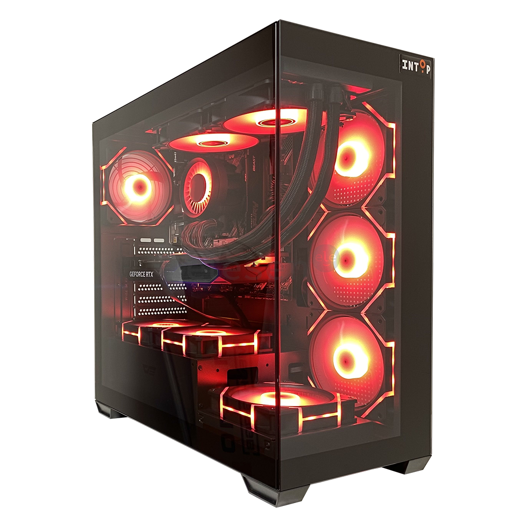 Intop Gaming R7 Aqua, Ryzen 7, 64 ГБ, 2 ТБ, RTX 5080, черный - Настольный компьютер