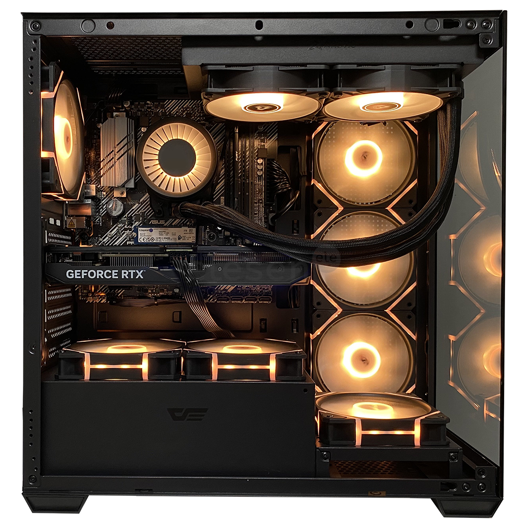 Intop Gaming R7 Aqua, Ryzen 7, 64 ГБ, 2 ТБ, RTX 5080, черный - Настольный компьютер