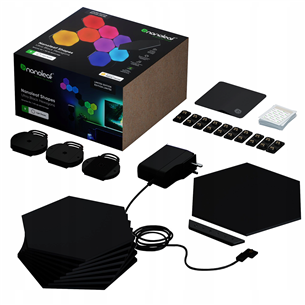 Nanoleaf Shapes Hexagons Starter Kit, 9 plokštės - Išmaniųjų šviestuvų rinkinys Prekė - NL42-0102HX-9PK