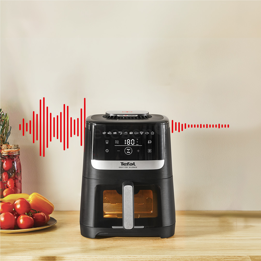 Tefal Easy Fry Silence, 1670 W, 5 L, juoda - Karšto oro gruzdintuvė