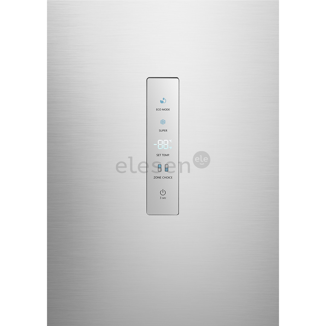 Hisense, NoFrost, 304 L, aukštis 186 cm, nerūdijančio plieno spalvos - Šaldytuvas