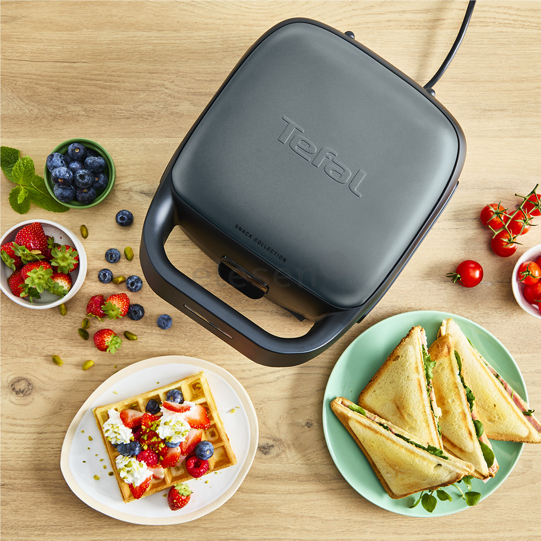 Tefal Snack Colletion, 700 Вт, черный - Контактный тостер и вафельница