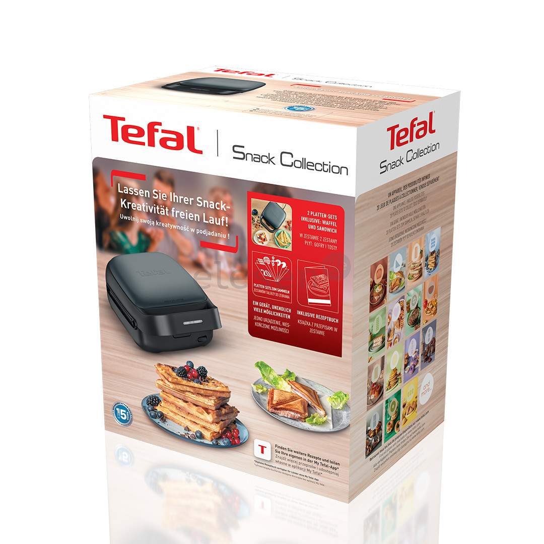 Tefal Snack Colletion, 700 Вт, черный - Контактный тостер и вафельница