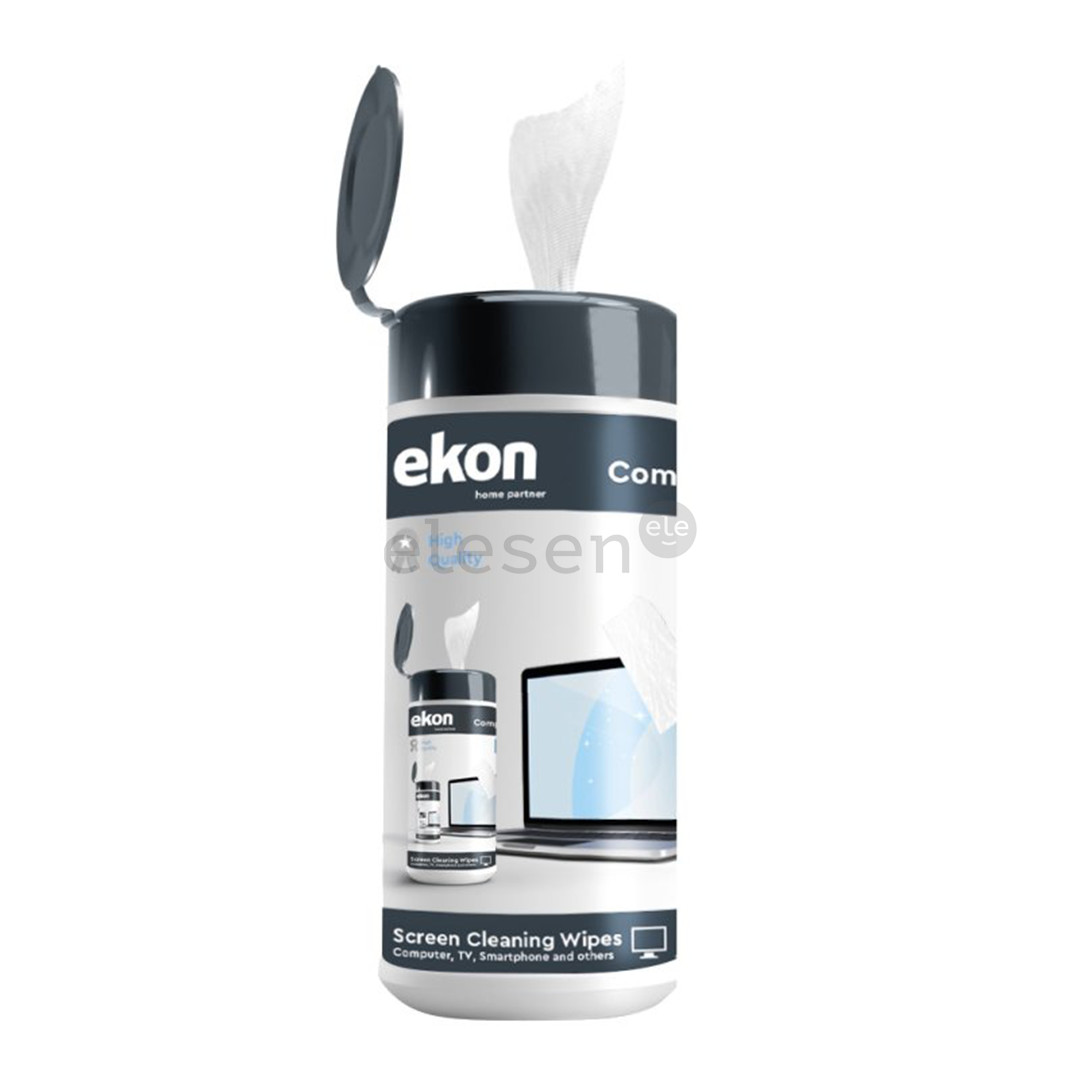 EKON Screen Cleaning Wipes, 100 vnt. - Drėgnos ekranų valymo šluostės