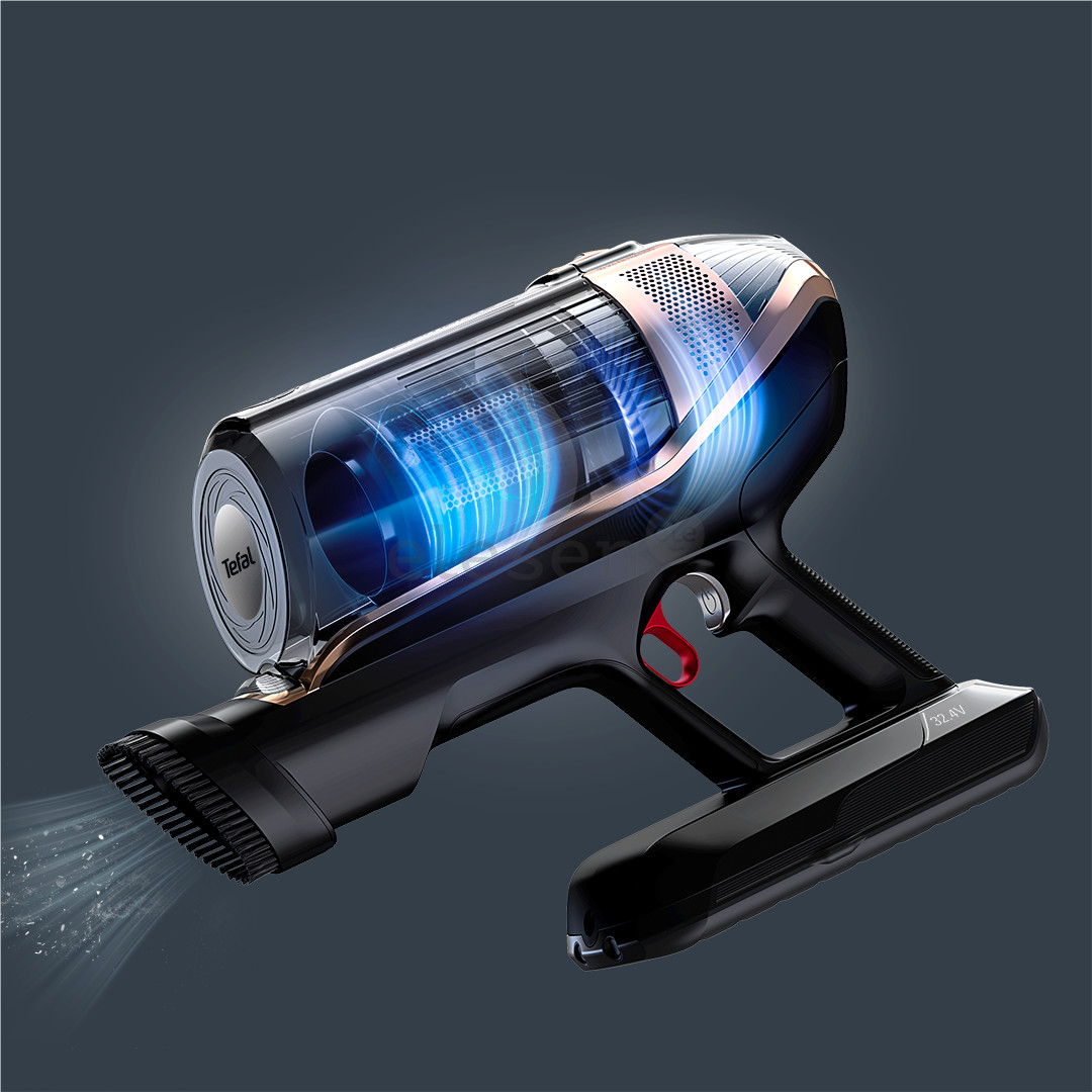 Tefal X-Force Flex 15.60 Aqua, black/golden - Cordless vacuum cleaner