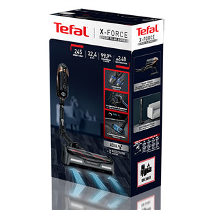 Tefal X-Force Flex 15.60 Aqua, black/golden - Cordless vacuum cleaner