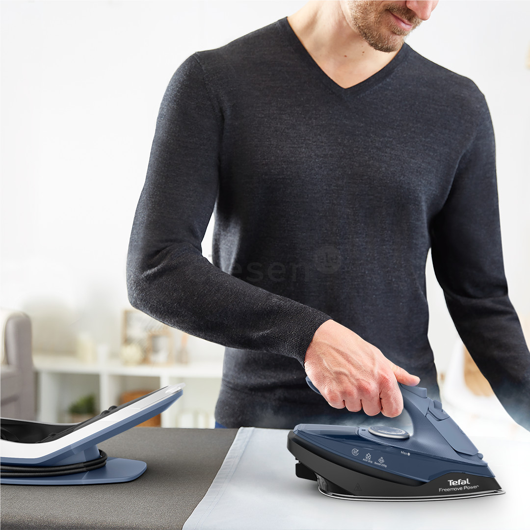 Tefal Freemove Power, 2600 W, mėlynas/juodas - Belaidis garų lygintuvas
