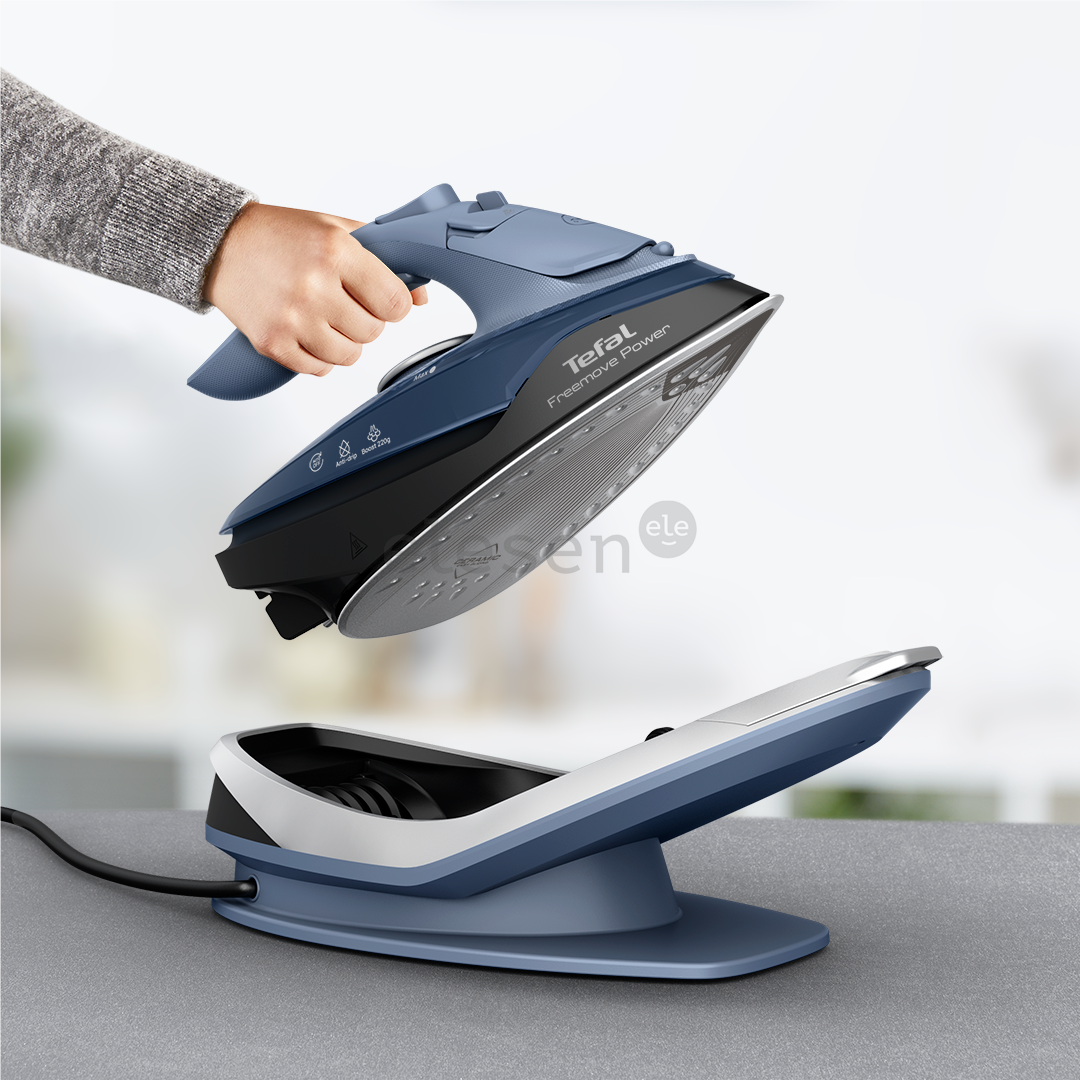 Tefal Freemove Power, 2600 W, mėlynas/juodas - Belaidis garų lygintuvas