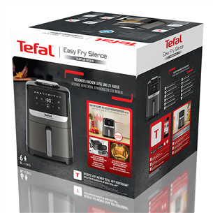 Tefal Easy Fry Silence, 1670 W, 5 L, pilka - Karšto oro gruzdintuvė