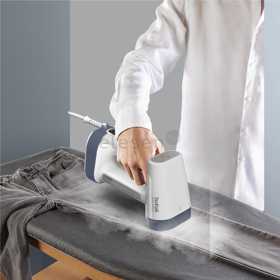 Tefal Pure Force, 2-in-1, 1800 W, baltas/mėlynas - Garinis lygintuvas