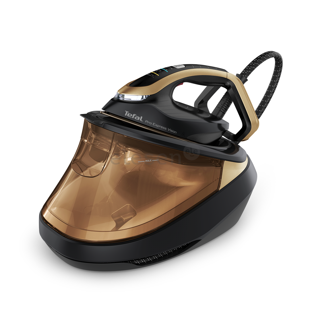 Tefal Pro Express Vision, juoda/aukso spalvos - Garų lyginimo sistema