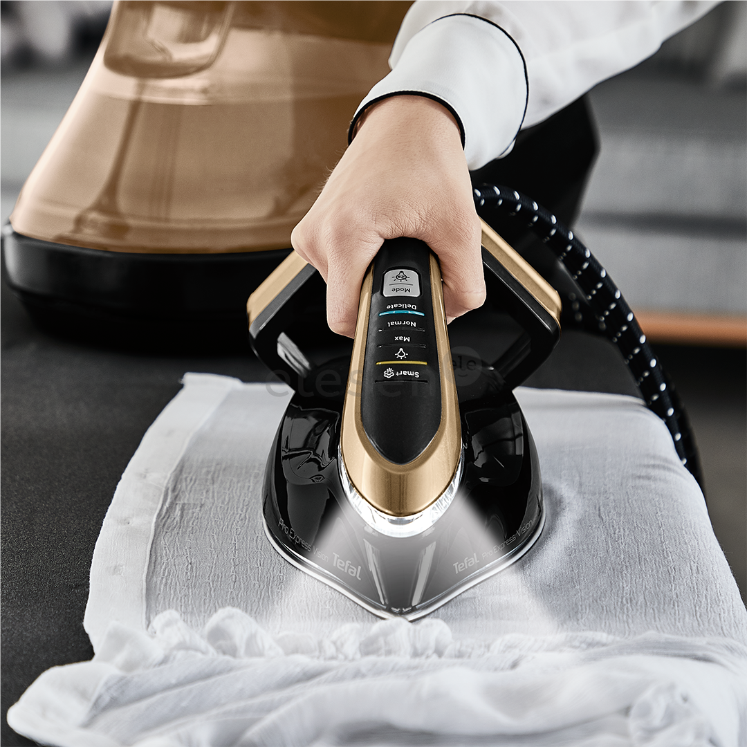 Tefal Pro Express Vision, juoda/aukso spalvos - Garų lyginimo sistema