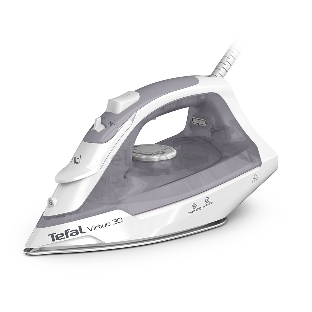 Tefal Virtuo 30, 2000 W, baltas/pilkas - Garų lygintuvas