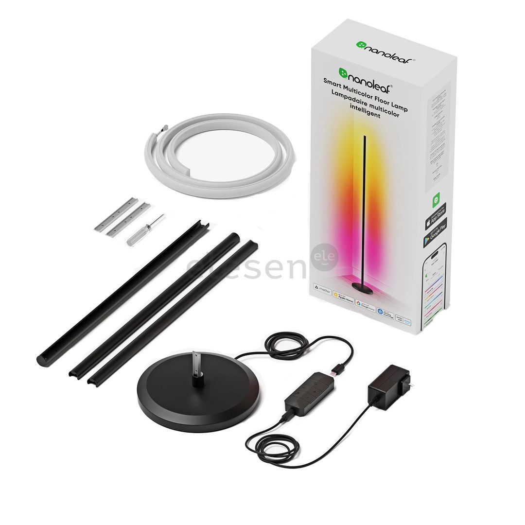 Nanoleaf Matter Smart Multicolor Floor Lamp, black - Smart light