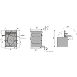 Asko, Professional, 7 кг, глубина 59,1 см, 1400 об/мин, серый - Стиральная машина с передней загрузкой